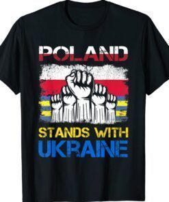 Vintage Ukraine Ukrainian Flag Ukraine and Poland Flag Shirt