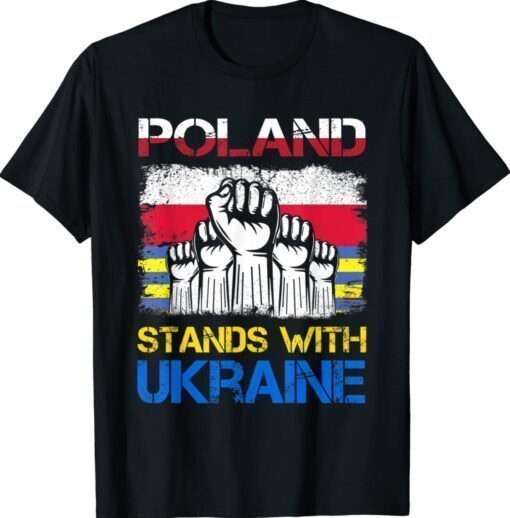 Vintage Ukraine Ukrainian Flag Ukraine and Poland Flag Shirt