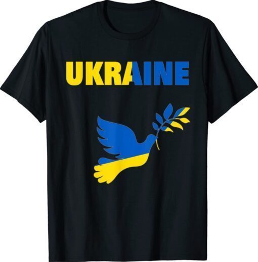Peace in Ukraine Dove Ukraine With flag Ukraine Shirt