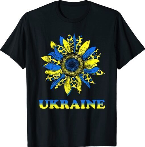 Sunflower Ukrainian Flag Leopard Stand With Ukraine Shirt