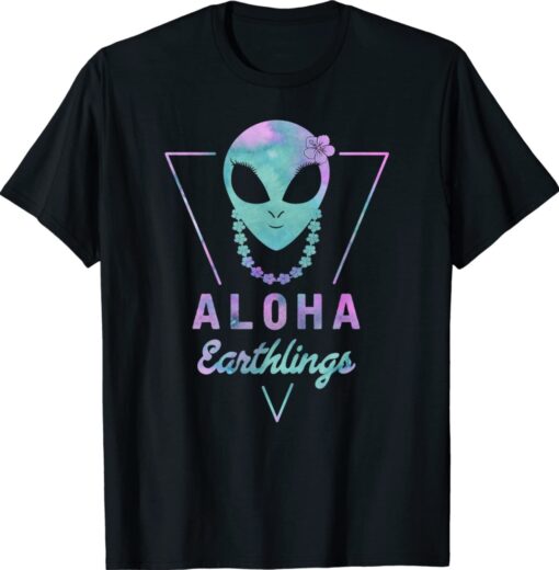 Aloha Earthlings Tie Dye Summer Alien Shirt