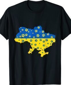 Ukraine Pet Awareness Flag Support Ukrainian Pets Animals Shirt