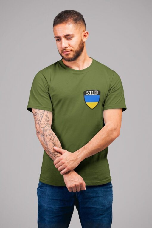 Ukraine 5.11 Logo Stand With Ukraine T-Shirt