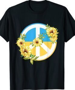 Sunflower Ukrainian Ukraine Flag Ukraine Peace Hippie Shirt