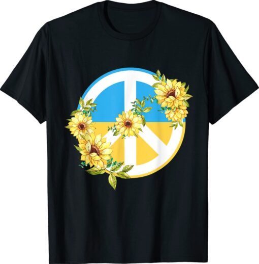 Sunflower Ukrainian Ukraine Flag Ukraine Peace Hippie Shirt