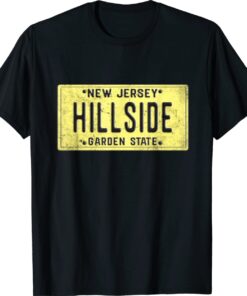 Hillside NJ Hometown New Jersey License Plate Shirt