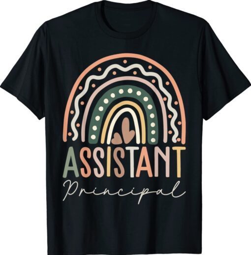 Assistant Principal Rainbow Funny Job Title School Worker T-Shirt