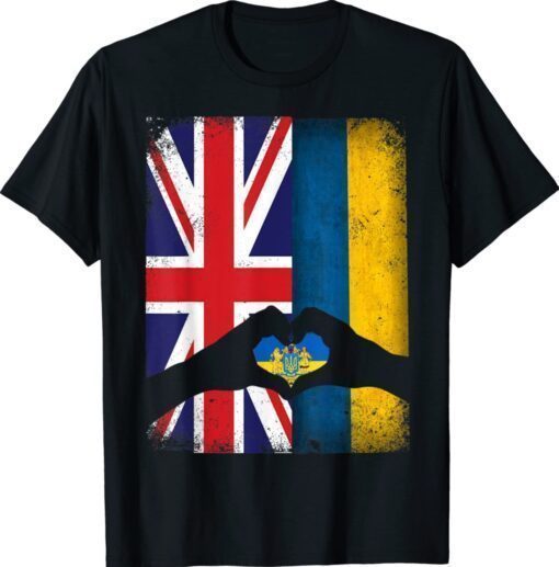 Ukrainian United Kingdom Flag Support Lover Pride Ukraine UK Shirt