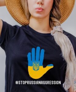 Stop Russian Aggression Flag With Hand Shirt