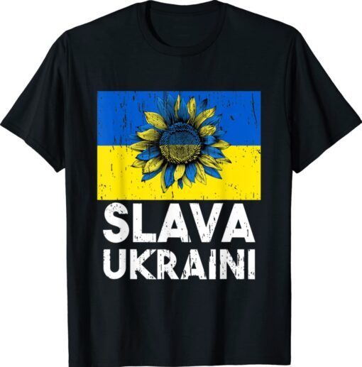 Vintage Slava Ukraini Sunflower Stand With Ukraine Shirt