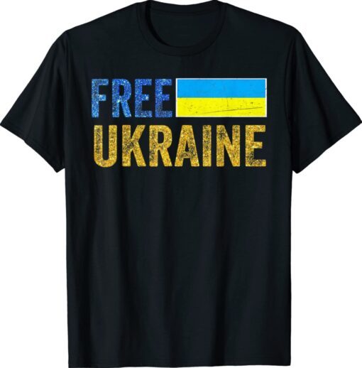 I Stand With Ukraine Ukrainian Flag Supporting Ukraine Shirt