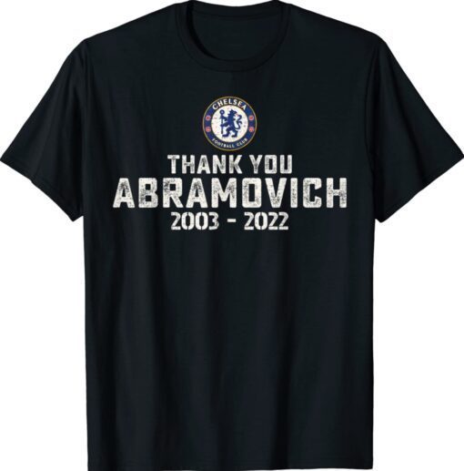 Vintage Thank You Roman Abramovich Chelsea Soccer Club Shirt