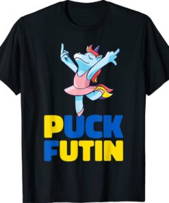 Puck Futin Stop War Stand With Ukraine Peace Unicorn Shirt