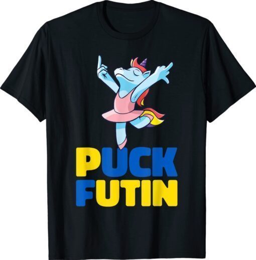 Puck Futin Stop War Stand With Ukraine Peace Unicorn Shirt