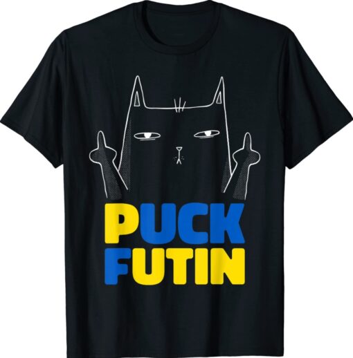 Puck Futin Stop War Stand With Ukraine Peace Cat Shirt