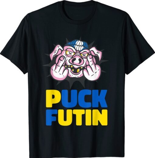 Puck Futin Stop War Stand With Ukraine Peace Pig Shirt