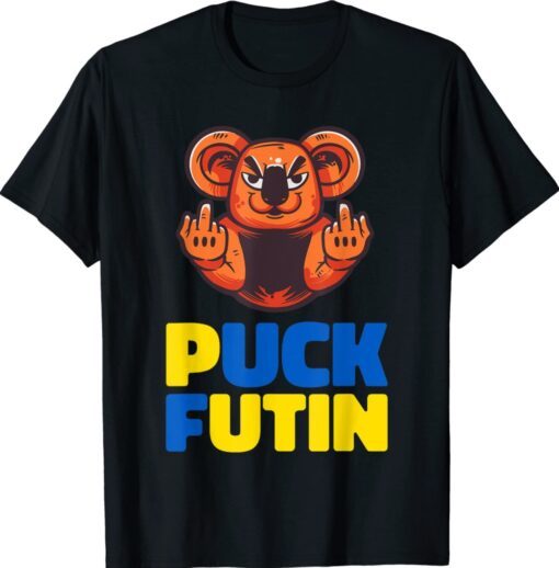 Puck Futin Stop War Stand With Ukraine Peace Koala Bear Shirt