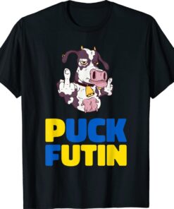 Puck Futin Stop War Stand With Ukraine Peace Cow Shirt