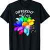 Different Not Less Sunflower Autism Puzzle Awareness Month Shirt
