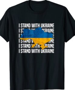 USA SupPort Ukraine Flag Ukrainian Love I Stand With Shirt