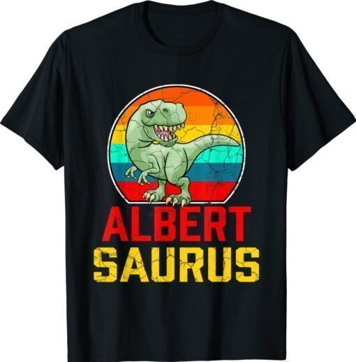 Albert Saurus Family Reunion Last Name Team Funny Custom Shirt