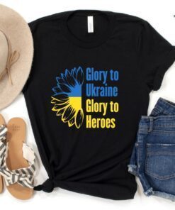 Sunflower Glory to Ukraine Glory to the Heroes T-Shirt