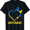 Vintage Ukraine Flag Heart Support Ukraine Shirt