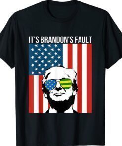 Pro Trump American Flag Sunglasses Funny Anti Joe Biden Shirt