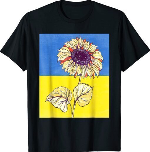 Sunflower Ukrainian Flag Stand With Ukraine Love No War Shirt