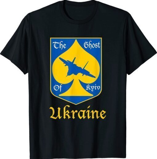 The ghost of kyiv ukrainian flag support ukraine shirt