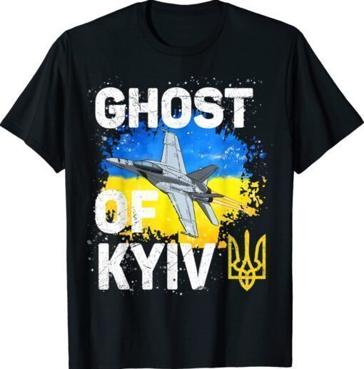 The Ghost of Kyiv Stand With Ukraine Flag T-Shirt