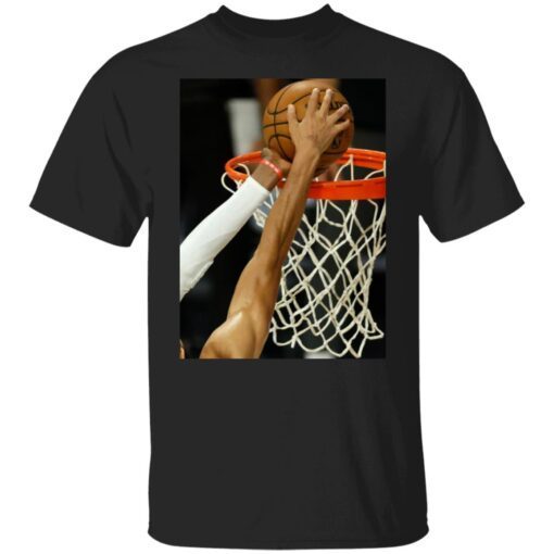 Brendan Tobin Bam Adebayo Iconic Block On Jayson Tatum Basketball Shirt