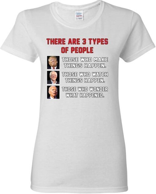 Wild Bobby Three Types of People Political Trump Sanders Biden Political Shirt