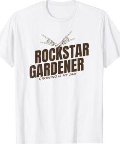 Rockstar Gardener Rebellious Gardener Cool Skeleton Shirt
