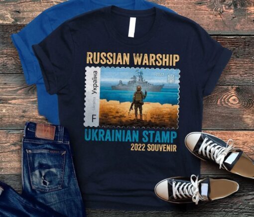 Original Ukrainian Postage Stamp Shirt F Stamp Ukraine Shirt Russian Warship 2022 Shirt