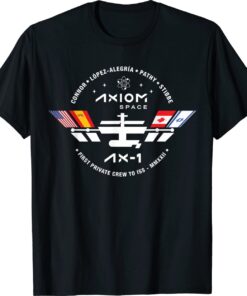 AXIOM Ax-1 Mission Patch Dragon Falcon ISS Space Launch Day Shirt