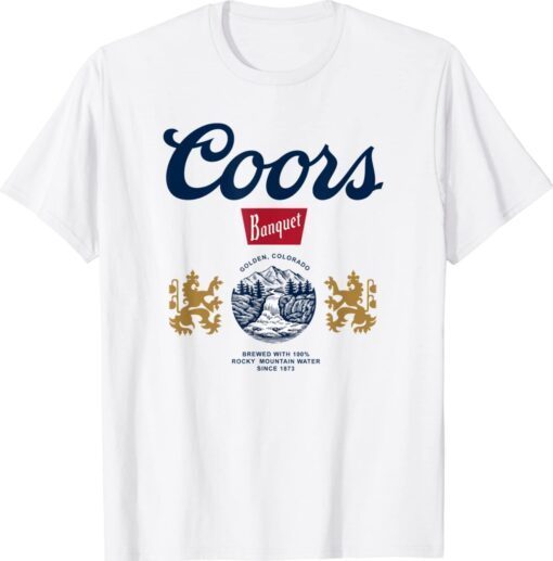 Coors Golden Colorado Banquet Beer Label Shirt