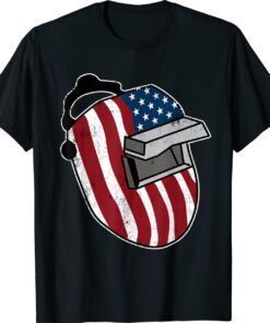 Welding Mask American Flag Vintage Patriotic Welder T-Shirt