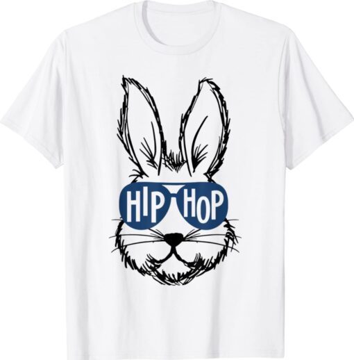 Hip Hop Bunny Rabbit Face Sunglasses Easter Day Shirt