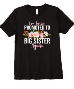 Big Sister Announcement Girls Promoted to Big Sister Again Shirt