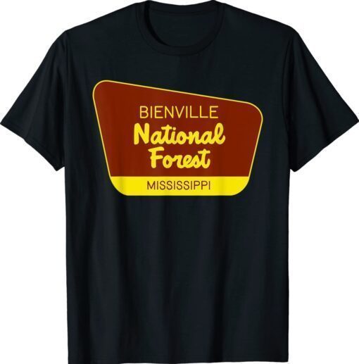 Bienville National Forest Mississippi Retro Sign Shirt