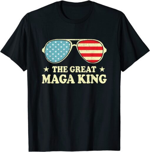 Anti Biden The Great Maga King Proud Ultra Maga Sunglasses Shirt