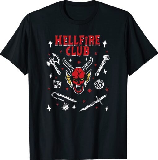Stranger Things 4 Hellfire Club Icon Collage Shirt