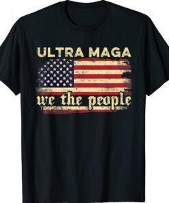 Funny Ultra Maga American Flag Ultra-Maga Retro Shirt