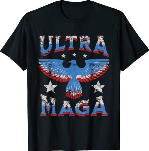 Ultra MAGA Pro Trump Anti Biden Patriotic Eagle Shirt