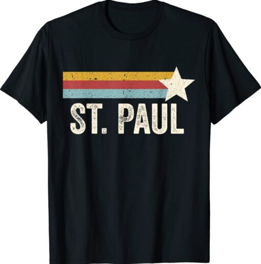 US American City 70's Star USA Vintage Retro St. Paul Shirt
