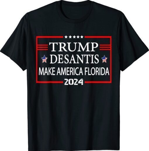 Trump DeSantis 2024 Make America Florida Election Shirt