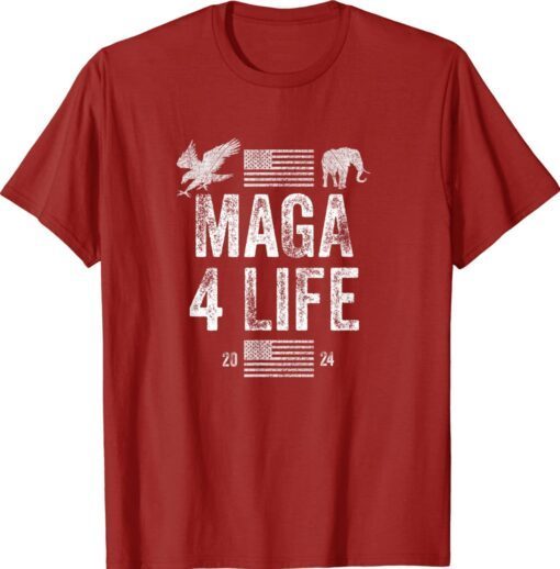 Ultra Maga 4 Life American Flag Shirt