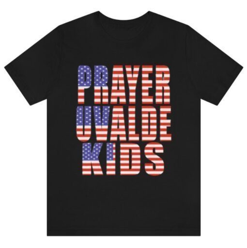 Pray For Uvalde Texas Kids US Flag Shirt