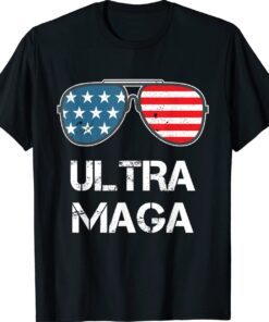Ultra Maga American Flag Sunglasses Shirt